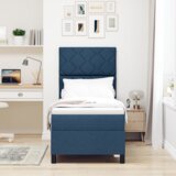  Posteljna vzmetnica z vzmetnico & LED modra 80x200 cm Tkanina, (22083342) | Shoptok.si
