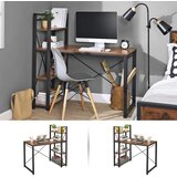  Moderan metalni radni stol s policama - crni | shoptok.hr