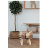 House Nordic Bijeli/smeđi tabure od bouclé tkanine Aberdeen – | shoptok.hr