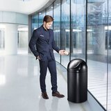 EKO Koš za smeti s potisnim pokrovom 40 L mat črn Cene