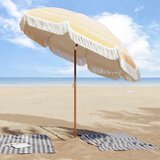  Suncobran za plažu Žuta i bijela 205 x 205 x 210 cm | Eponuda.ba