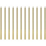 PARTY DECO svečke za rojstni dan navadne, zlate, 14 cm | Shoptok.si