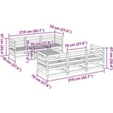  7-dijelni set vrtnih sofa od impregnirane borovine | shoptok.hr