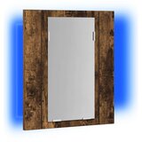  LED kupaonski ormarić s ogledalom boja hrasta 40x12x45cm drveni | Eponuda.com