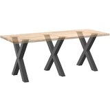 vidaXL Noge blagovaonski stol X-oblika 3 kom 70x(72-73) cm čelik | shoptok.hr