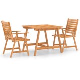  3-dijelni vrtni blagovaonski set od masivnog bagremovog drva Smeđa | shoptok.hr