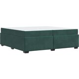  Okvir kreveta s madracem Tamnozelena 200 x 200 cm Baršun | shoptok.hr