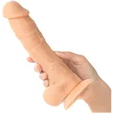 Luxe - realistični silikonski dildo (boja kože) - 23 cm