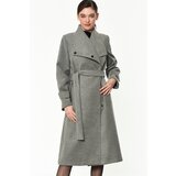 Dewberry Z6645 WOMEN'S COAT-LIGHT GREY Cijene