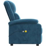 vidaXL Električni masažni stol modro žamet | Shoptok.si