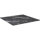 Stolna ploča crna 50 x 50 cm 6 mm staklena s mramornim uzorkom | shoptok.hr