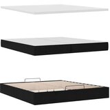 vidaXL Otomanski posteljni okvir z vzmetnicami črn 200x200cm žamet | Shoptok.si
