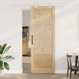  Klizna vrata Prirodna i bijela 83 x 232 cm Masivna borovina | shoptok.hr