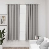  Zavjese za zamračivanje s kukama 2 kom sive 140 x 175 cm | Shoptok.si