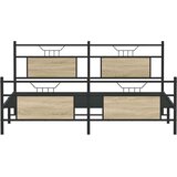 vidaXL Metalni okvir kreveta bez madraca boja hrasta sonome 160x200 cm | shoptok.hr