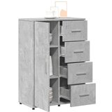 vidaXL Komoda 2 kosa betonsko siva 60x31x84 cm inženirski les | Shoptok.si
