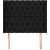 Uzglavlje s ušima crno 103x16x118/128 cm od tkanine | shoptok.hr
