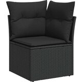 vidaXL 10-dijelni set vrtnih sofa s jastucima crni od poliratana | shoptok.hr