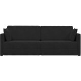  Podni kauč na razvlačenje Crna 213 x 70 x 77 cm Baršun | shoptok.hr