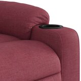  Električni masažni naslonjač od tkanine crvena boja vina | shoptok.hr