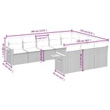  10-dijelni set vrtnih sofa s jastucima crni od poliratana | shoptok.hr