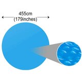  Plutajući Okrugli PE Solarni Pokrivač za Bazen 455 cm Plavi | shoptok.hr