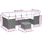  8-dijelni set vrtnih sofa od poliratana s jastucima sivi | shoptok.hr