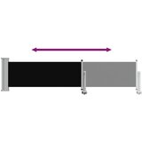  Uvlačiva bočna tenda za terasu 60 x 300 cm crna | shoptok.hr