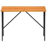  Vrtni stol s pločom od akacije crne boje 105x75x72 cm poliratan - Crna 1 | shoptok.hr