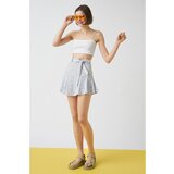Koton Black and white Geometric Patterned Pleated Mini Skirt | shoptok.hr