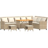  4-dijelni set vrtnih sofa od poliratana s jastucima bež L | shoptok.hr