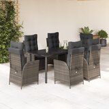 vidaXL 7-dijelni vrtni blagovaonski set sivi od poliratana | shoptok.hr