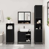  2-dijelni set kupaonskog namještaja crni od konstruiranog drva | shoptok.hr
