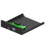 Gembird interni 3.5 prednji PC panel USB 3.1 Type-A + Type-C port, crni FDI3-U3C-01 Cene