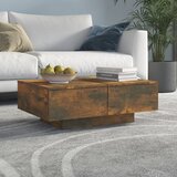 vidaXL Klubska mizica dimljeni hrast 90x60x31 cm konstruiran les Cene