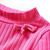 Dječja majica dugih rukava rebrasto pletena jarkoružičasta 128 | shoptok.hr