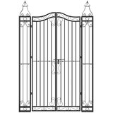 Vrtna vrata crna 121 x 8 x 180 cm od kovanog željeza | Eponuda.com