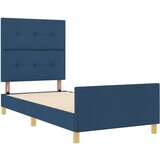 Postelja Modra 100x200 cm Tkanina, (22049674) | Shoptok.si