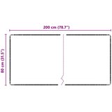  Tepih trkač Crna 80 x 200 cm 100% Polipropilen Tuft | shoptok.hr
