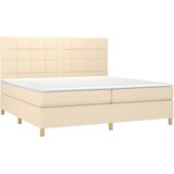  s oprugama i madracem krem 200 x 200 cm od tkanine | shoptok.hr