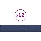  Zidna uzglavlja 12 pcs Plava 90 x 15 cm tkanina | shoptok.hr