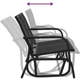  Vrtna klupa za ljuljanje crna 120,5x76x86,5 cm tekstil i čelik | Eponuda.ba