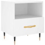 Maison Chic Nočna omarica - Nočna miza bela 40x35x47,5 cm inženirski les, (21689398) Cene