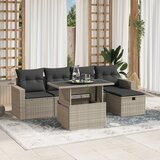 vidaXL 6-dijelni set vrtnih sofa od poliratana s jastucima svjetlosivi | shoptok.hr
