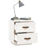  Noćni ormarići 2 kom bijeli 40 x 34 x 45 cm od masivne borovine | shoptok.hr