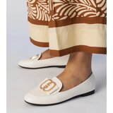 Gemre White women's moccasins with gold decoration Frada | Shoptok.si