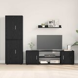  Set TV komoda Crni hrast Konstruirano drvo | shoptok.hr