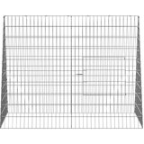  Kavez za zečeve Srebrno 215 x 100 x 85 cm Cinkani čelik | shoptok.hr