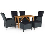  7-dijelni vrtni blagovaonski set tamnosivi | shoptok.hr