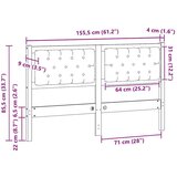 vidaXL uzglavlje ostalo smeđa i svijetlo siva 150 cm masivna borovina | shoptok.hr
